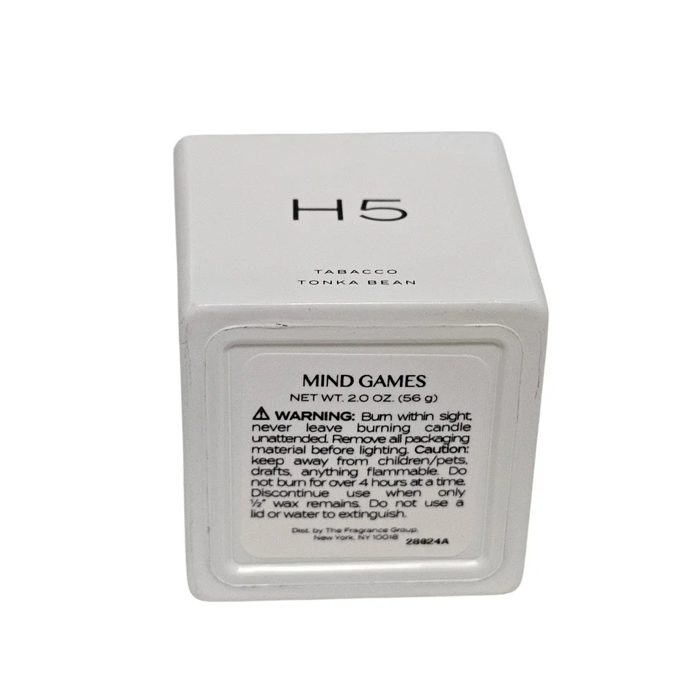 Mind Games H5‎ White Queen Tobacco Tonka Bean Scented Candle 2 oz. Travel Size